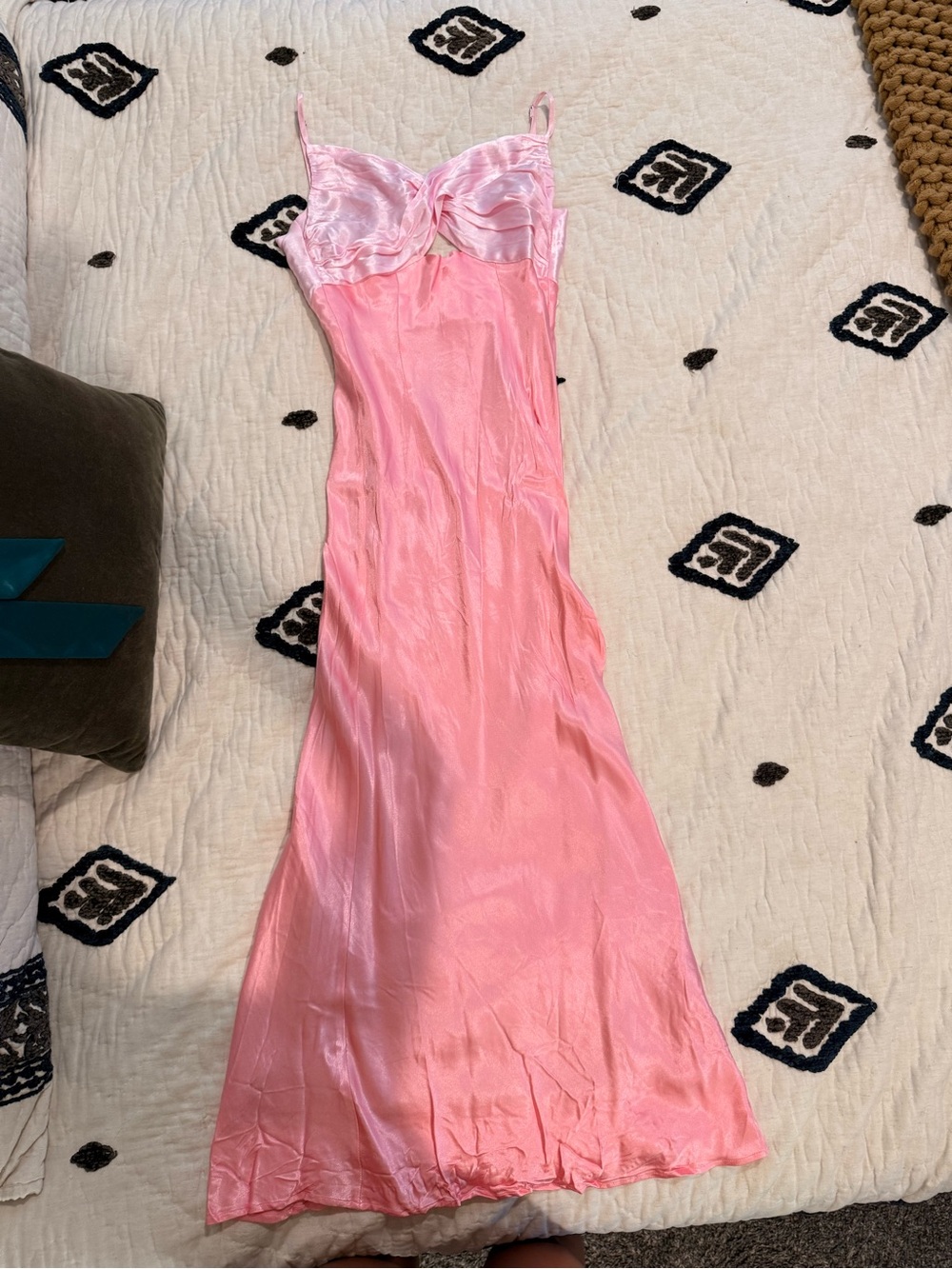 Pink Satin Slip Dress - hello Molly